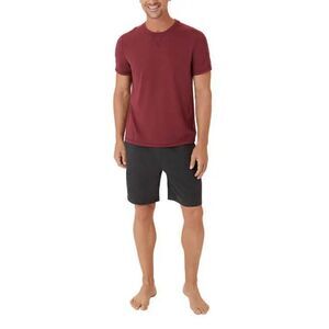 NWT EDDIE BAUER 2-Piece Lounge Set T-Shirt & Shorts Adjustable Stretch Size Med